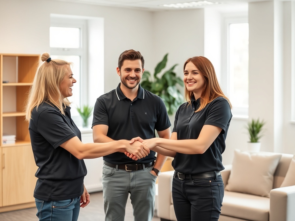 Interviewing skills - friendly interview in a UK office