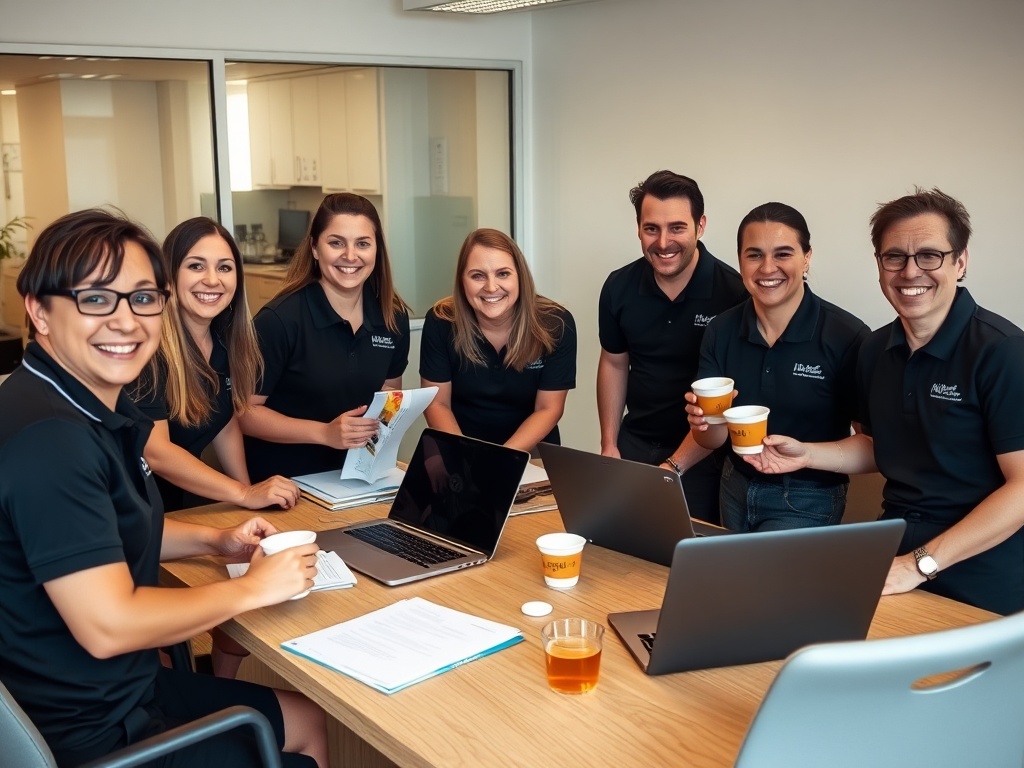 Team collaboration in a UK office