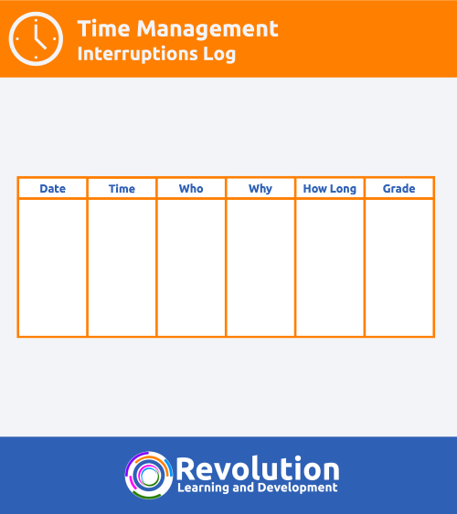interruptions log template