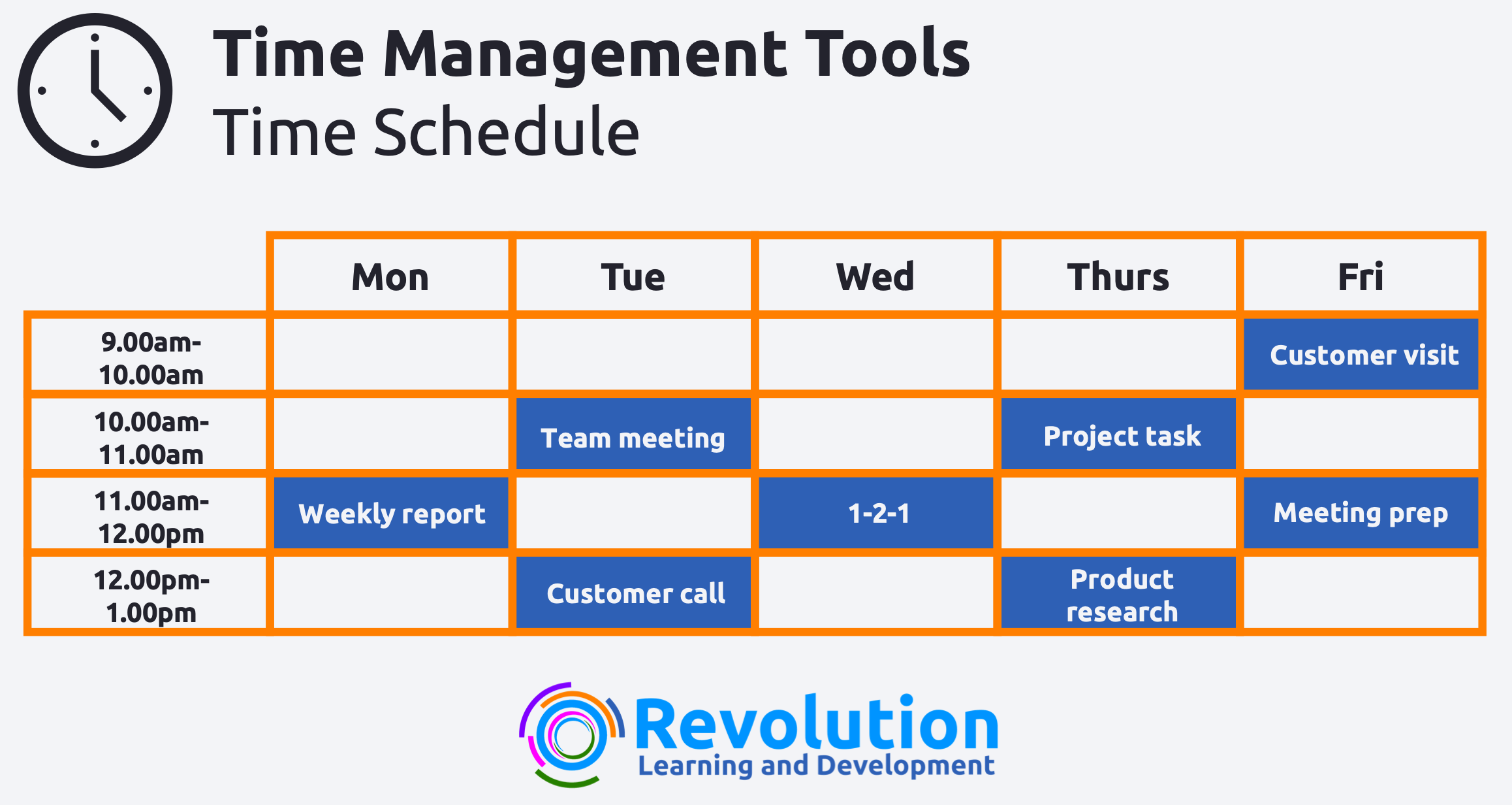 time management tools - time schedule
